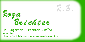 roza brichter business card